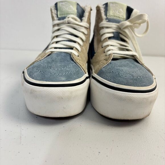 Vans Sk8-hi Tapered Stackform Sneakers Sherpa Lined Color-block Suede Womens 5 - Picture 2 of 14